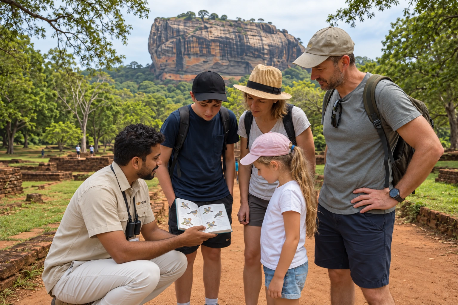 SSP TOURS guide leading a birdwatching excursion at Sigiriya